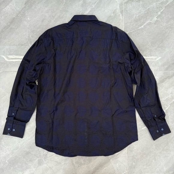 Men’s Bugatchi Patterned Long Sleeve Button Down Dress Shirt Classic Fit - Picture 9 of 16